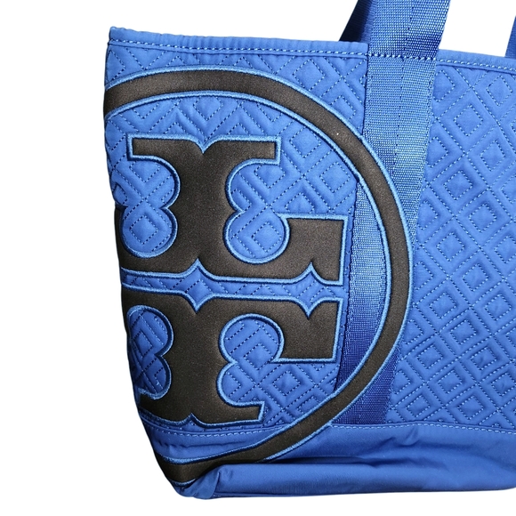 Tory Burch Blue Macaw Nylon Quilted Tote NWT - Picture 3 of 11